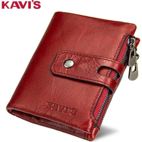 Genuine Leather Men Wallet Fashion Double Zipper Large Capacity Mens Short Leather Wallet