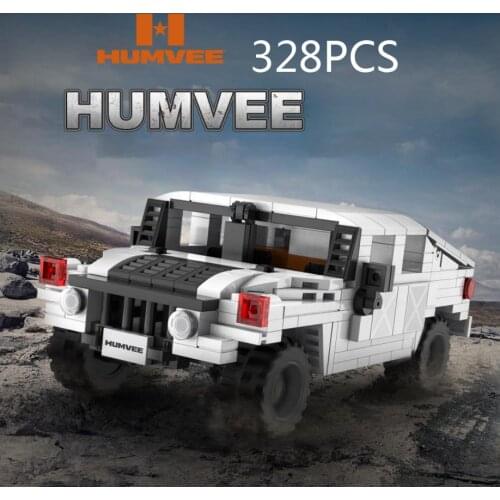 1:24 SCALE Technical building block HUMMER humvee ORV vehicel bricks HMMWV assemble model toys army figures collection for gifts