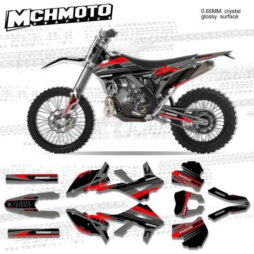 MCHMFG for Custom Team Graphics Backgrounds Decals Stickers Kit For GASGAS EC 2014 2015 2016 2017 Decals Stickers