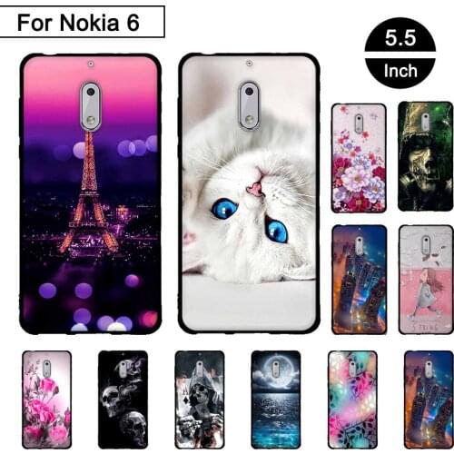 Soft TPU Cover For Nokia 6 Case Shield Silicon Back Phone Cover Cases for Nokia 6 Painted Pattern Shells For Nokia6 5.5 inch New