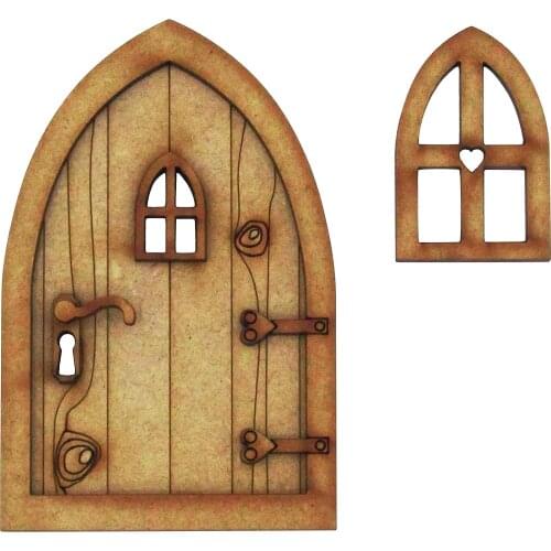 DIY Wooden Fairy Elf Door Craft Kit Christmas Door Decoration Vintage Miniature Fairy Garden Decor Dollhouse Accessories Gift