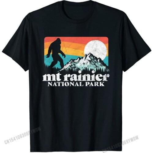 Mount Rainier National Park Bigfoot Mountains T-Shirt Cotton Boy Tops Shirt Party Tshirts Design New Arrival