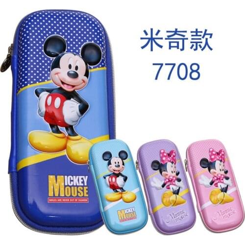 Genuine Disney Frozen Pencil Case Large-capacity Stationery Box Cartoon 3D Embossed Waterproof and Fall-resistant Learning Gift