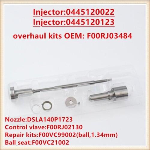 New F00RJ03484 injector overhaul kits F 00R J03 484 / F00R J03 484 overall set for injector 0445120022 0445120123