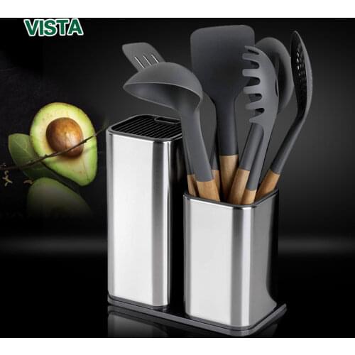 Knife Stand Holder For Kitchen Knife Stainless Steel Cooking Knife Holder Stand Block High End Kitchen Accessories