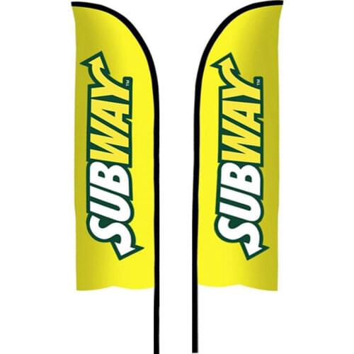 Promotional usage advertising exhibition event custom beach Flag and Banners Outdoor Feather Flag Cheap promotion wind flag