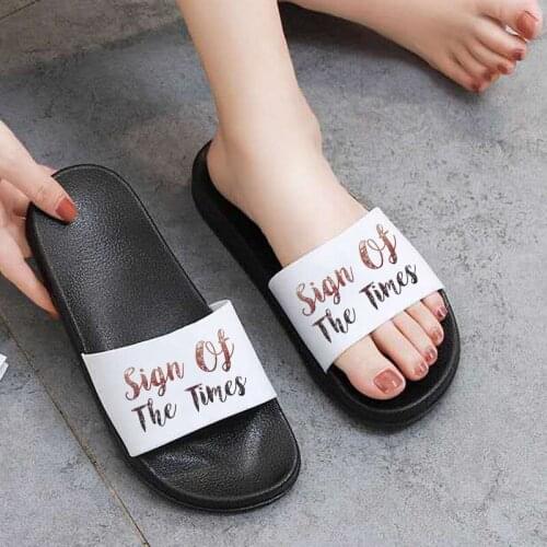 Summer Slipper Sign Of The Times Slippers women shoes Casual Slippers Ladies Korean Version Harajuku Girl slippers