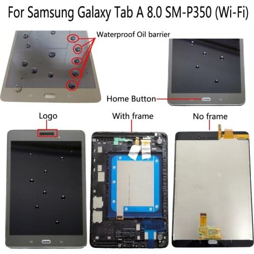 Shyueda 100% Orig For Samsung Galaxy Tab A 8.0 SM-P350 (Wi-Fi) 768 x 1024 LCD Display Touch Screen Digitizer With free Tools