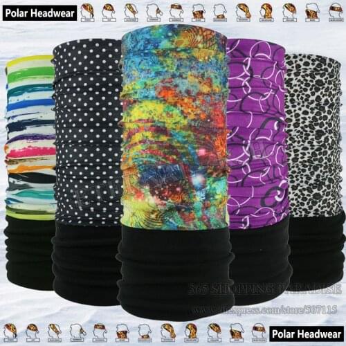 Nice Women Winter Outdoor Cycling Polar Neck Warmers Skiing Magic Bandanas Multifunction Polartec Fleece Headwear