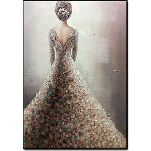 Modern 100% Hand Painted Girl Body Oil Painting Modern Newest Free Shipping Living Room Wall Decor Wall Picture Canvas Art