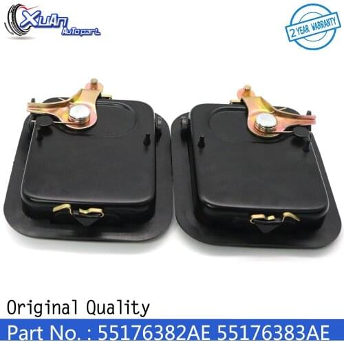 XUAN 55176382AE 55176383AE Exterior Front Outside Full Door Handle PAIR HEAVY DUTY METAL for Jeep Wrangler YJ TJ CJ7 Scrambler
