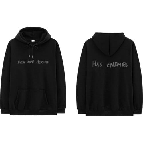 Pirate Baird O'Connell Fashion Hoodie EVEN GOD HERSELF HAS ENEMIES Letter Print Hoodies Men Women Harajuku Hooded Long Sleeves
