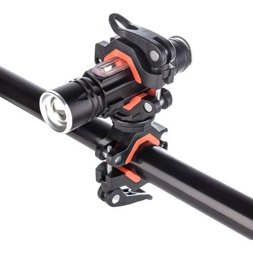 Bike Cycle Light Front Stand Torch Mount Bracket Clamp Lamp Holder 360 Degree Rotation Bicycle Accessories