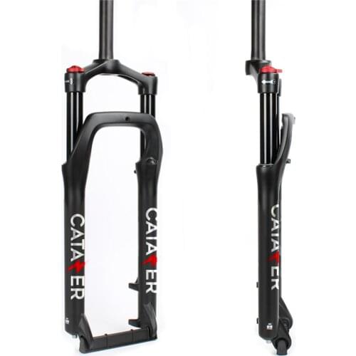 CATAZER Air Fat Bike Fork 26x4.0 Snow Fat Bike Front Fork Travel 120mm Aluminum Alloy Fat Fork Bike for 4.0" Tire