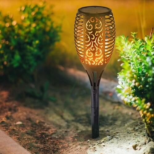 Waterproof Outdoor Garden Lawn Lamps LED Solar Flame Lamp Light LED Torch Lamp Yard Decoration Lighting For Garden 2/6PCS