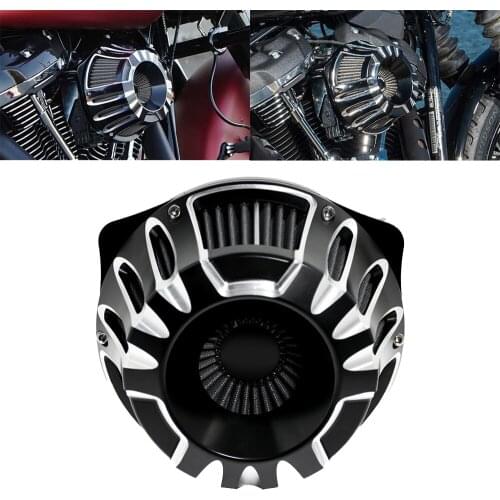CNC Crafts Air Filter Intake Motorcycle Cleaner Filter Aluminum For Harley Touring Road Street Glide Sportster XL 883 1200 Dyna