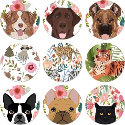 Animal Flowers Floral Elephant Icons Pins Badge Decoration Brooches Metal Badges For Backpack Decoration