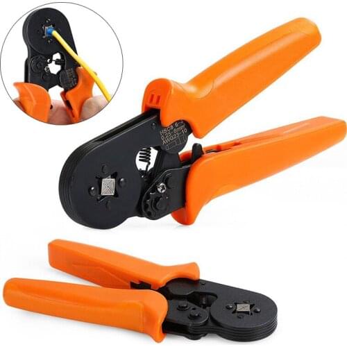 1set HSC8 6-4 Self-Adjusting Crimper Plier For Cable Stripping & Crimping Tool