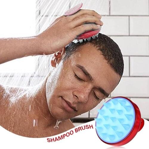 1Pcs Spa Slimming Massage Hair Shampoo Brush Silicone Head Body Scalp Brush Resin Comb Shower Bath Brush Props Hair Washing Comb