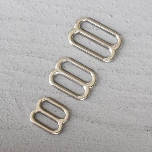 10 Pcs 15/20/25mm Silver Metal Adjust Buckle Tri Glide Slide Buckle Middle Bar Adjuster for Leather Craft Bag Strap Webbing