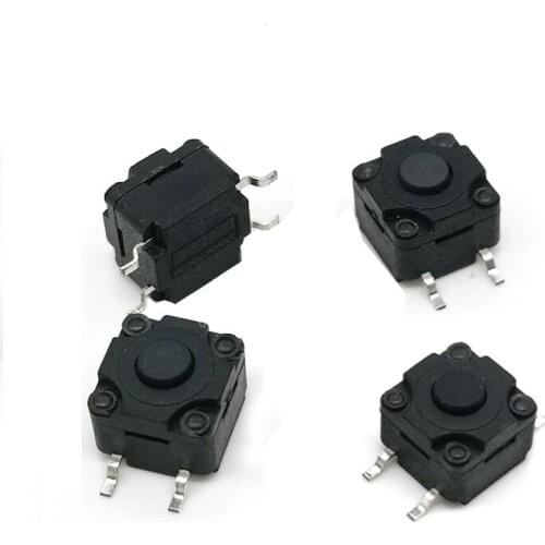 100pcs/lot 4 pins 8*8*6.5/7/7.5/8/8.5/9/9.5/10/10.5/11/12 mm SMD Tactile Push Button Waterproof Tact Switches 8x8mm