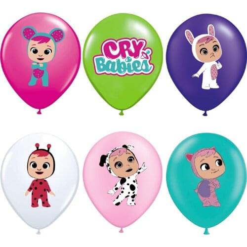 12pcs Cry Babies Ballons Uni Horn Angle Doll Latex Balloons Crying Baby Magic Tear Birthday Party Decorations Kids Princess Toys