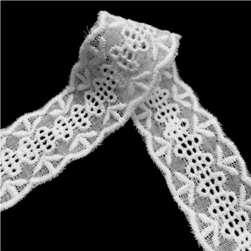 15Yards Cotton Ribbon 25mm Width Lace Trim Fabric For Patchwork Craft Handmade DIY Craft Accessories Free Shipping