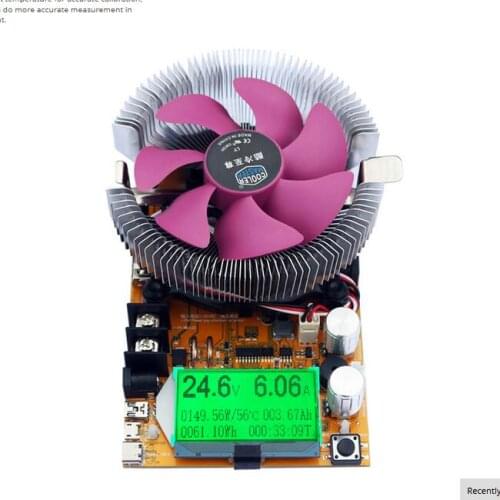 150W Digital Battery Capacity Tester Voltmeter Adjustable Constant Current Electronic Load Charger Usb Ameter Meter Indicator