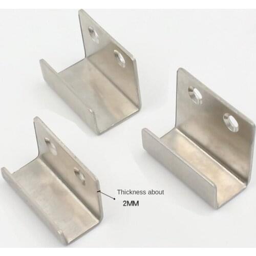 2 Pcs Stainless Steel Hanging Hook Code Ceramic Tile Display Buckle U-shape Corner Brackets Joint Fastener Wall Support