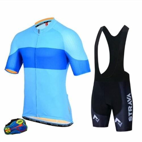 STRAVA 2021 Mens Pro Team Cycling Jersey Bike Cycling Clothing Suits Ropa Ciclismo Jerseys Bicycle Wear Clothes Bib Shorts Sets