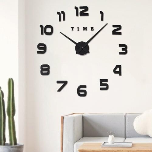 3d Wall Clock Luminious New Clock Watch Wall Clocks Horloge 3d Diy Acrylic Mirror Stickers Luminova Quartz Reloj de Pared