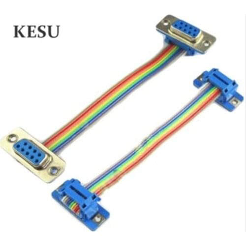 9 Pin 9PIN DB9 RS232 Male Female DIDC DR9 COM Ribbon Flat Cable Connector Adapter Cable 0.5M/1M/1.5M/2M