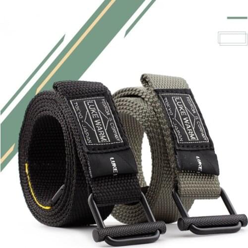 AWAYTR Canvas Belt Unisex Nylon Belt Solid Color Long Waistband for Women Men Female Harajuku Belt Accessories