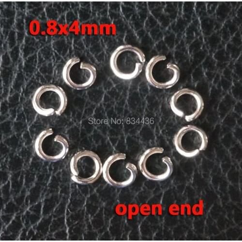 Free Shipping wholesale 0.8X4mm 316L stainless steel jump rings 1000pcs DIY necklaces bracelets findings chains jewelry parts