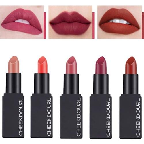 CHEEKDOURL Moisturizer Smooth Matte Lipstick Waterproof Long Lasting Lip Stick Easy To Wear Charming Lip Beauty Makeup