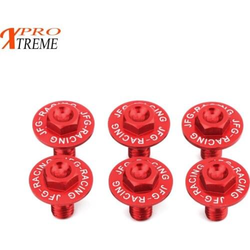 CNC Aluminum 6PCS Front Fork Guard Bolt Screws For HONDA CR125R CR250R 97-07 CRF250R CRF250X 04-17 CRF450R CRF450RX 2018 CRF450X