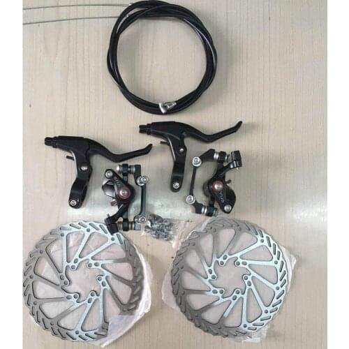 2020 MTB Bike Disc Brake Front Rear Disc Rotor Brake Kit For Folding Bicycles Cable Shift Disc Brake Rotor Set Freio Hidraulico