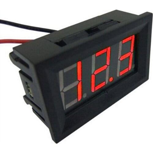 DIY Mini Voltmeter Tester Digital Voltage Test Battery DC 2.4V-30V 3 Wires 0.36in Red Green Blue for Auto Car LED Display Gauge