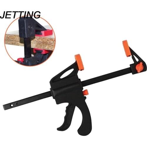 DIY Hand 4 Inch Quick Ratchet Release Speed Squeeze Wood Working Work Bar Clamp Clip Kit Spreader Gadget Tool