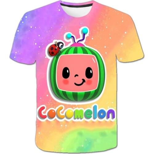 Printing The New 3D 3-16Year Childrens T-shirts Cartoon Lovely Hip Hop Clothing O-Neck Boy Girl Tops Cocomelon Cosplay Costumes