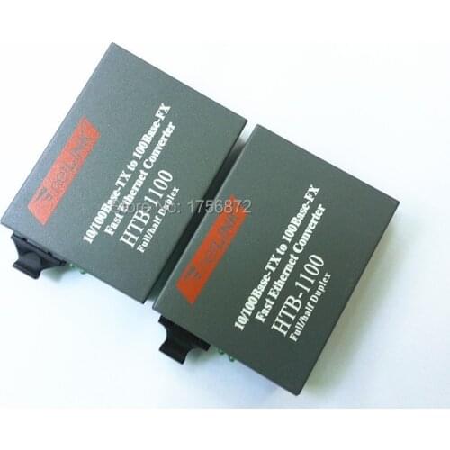 HTB-1100 Optical Media Converter 10/100Mbps RJ45 Multi-Mode Duplex Fiber SC port Converter 2KM