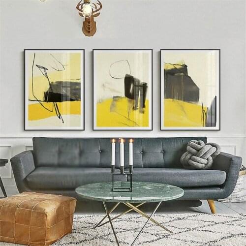 Home Decor Nordic Canvas Painting Abstract Color Blocks Picture Living Room Corridor Bedroom Hotel Wall Art Backdrop Props DIY