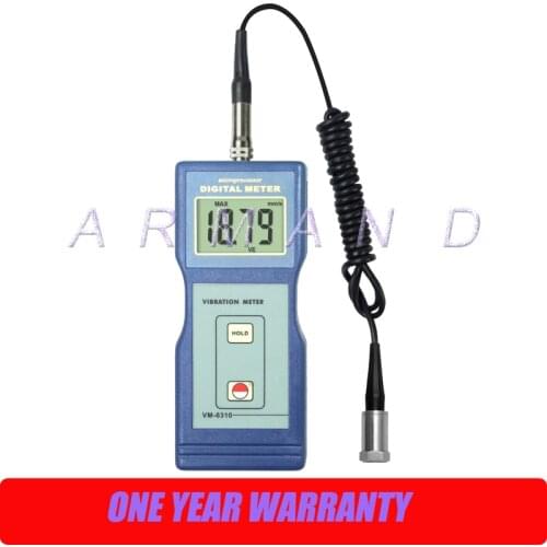 Vibration Meter Tester Analyzer VM-6310 0.01~199.9mm/s True RMS Velocity 10Hz~1kHz Vibrometer