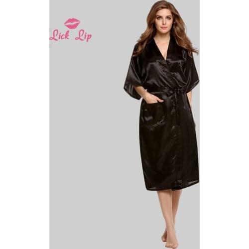 Женские шелковые халаты Lick lip China At AliExpress