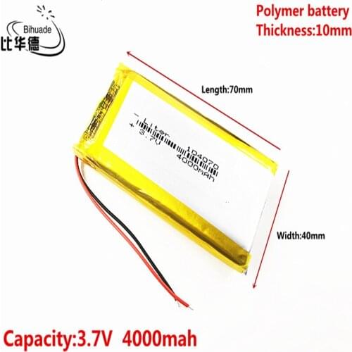 Liter energy battery Good Qulity 3.7V,4000mAH 104070 Polymer lithium ion / Li-ion battery for tablet pc BANK,GPS,mp3,mp4