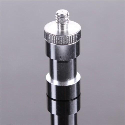 Metal 1/4" to 3/8" Screw + 3/8" Spigot Stud Connector Adapter bracket for Camera flash light stand Tripod