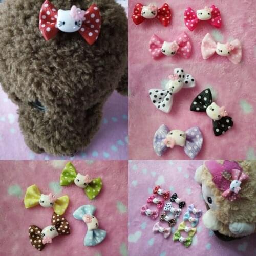 2016 New Fashion Pet Dog Bows Hair Clips Cute kitty cat dog headdress hairclip cat pet accessories 50pcs