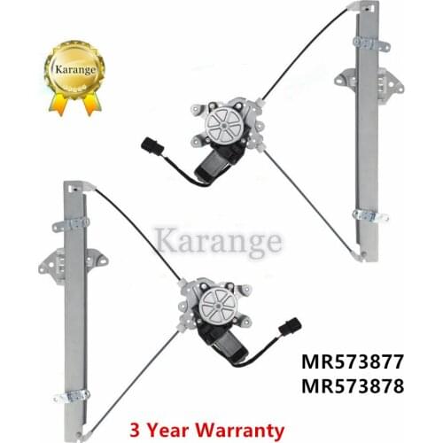 OE MR573877 MR573878 Window Glass Regulator Motors Front Driver LH RH Pair Set of 2 for Mitsubishi Outlander 2003-2006 New