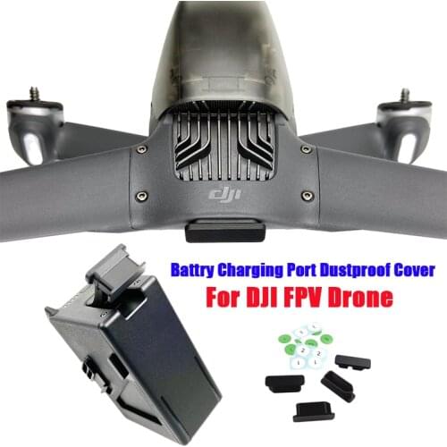For DJI FPV Drone Battery Ports Dustproof Cover Batteries Charging Port Moistureproof Protective Case RC Quadcopter Accessories
