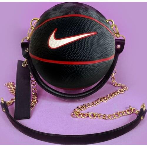 Qnmore Women Purse Black Red Camouflage Original Lebron Basketball Bag Designer Round Hand Crossbody Fashion Sport Top Handle